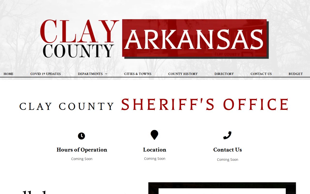 Clay County Sheriff's Department wanted and warrant contact page